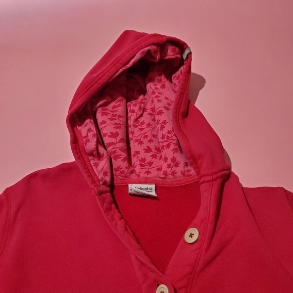 Columbia Magenta Pink Kangaroo Hoodie Jacket Fall Outdoor Preppy Bright - Picture 6 of 6